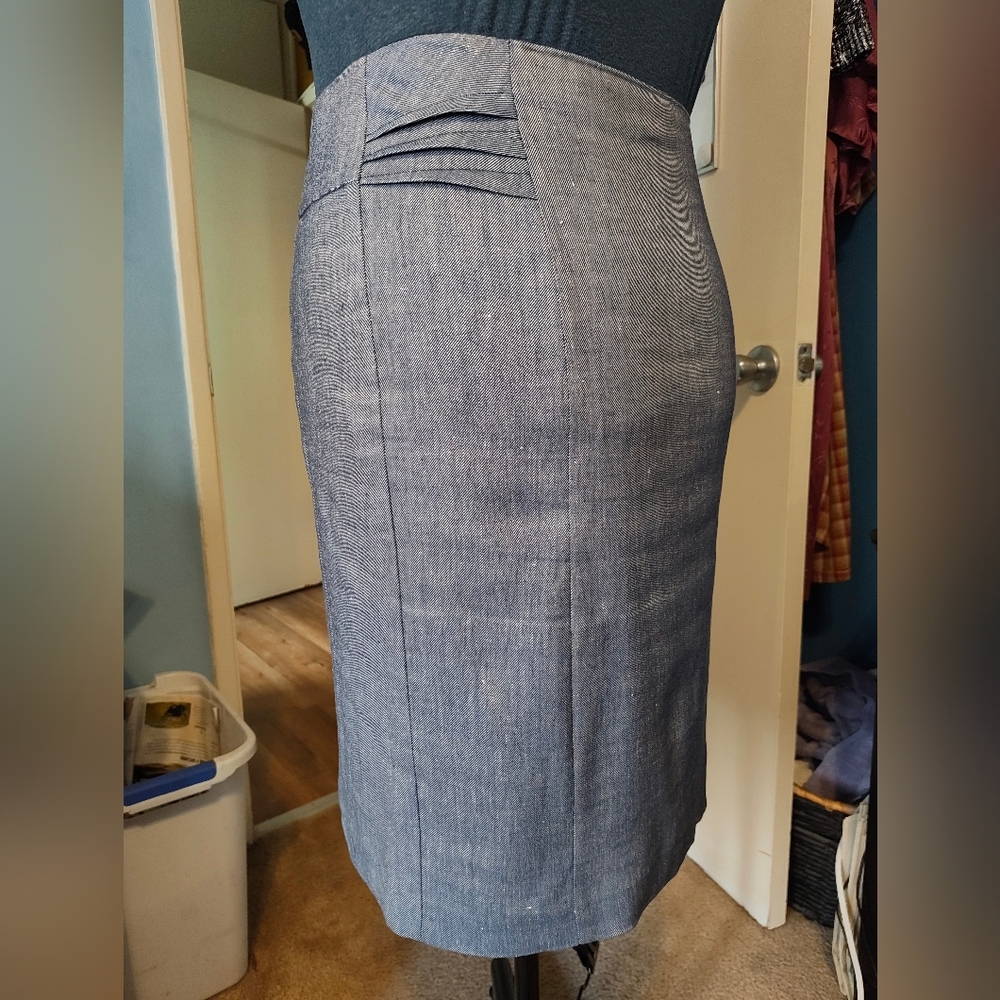 Express Light Blue Pencil Skirt